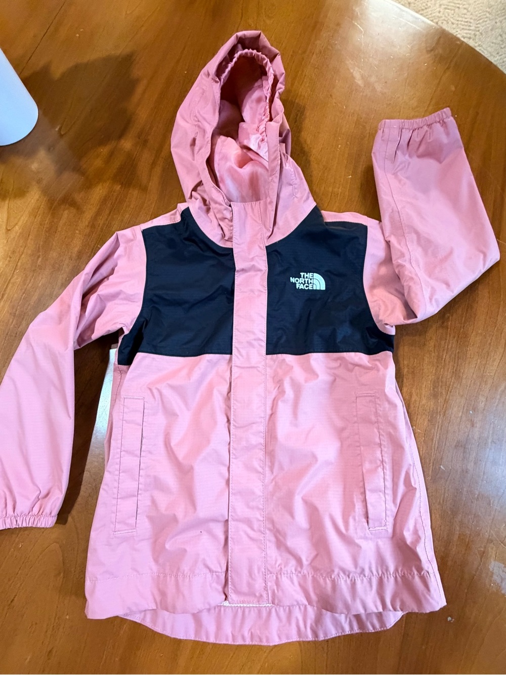The North Face Pink and Black Hooded Shell Jacket